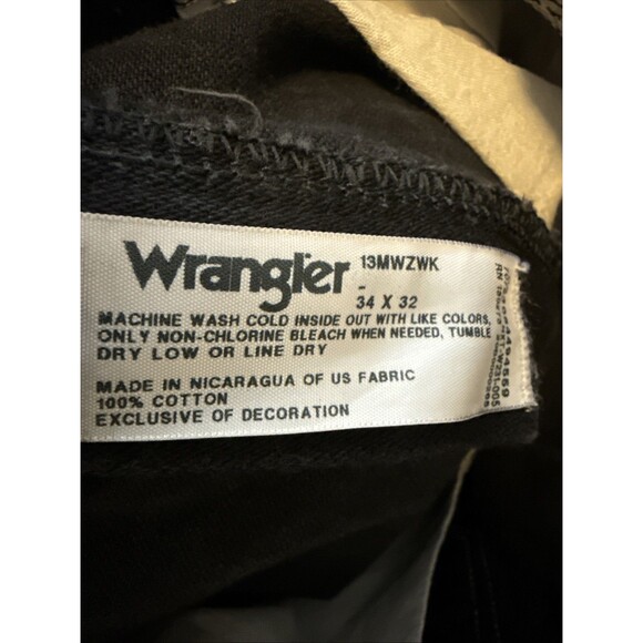 Wrangler Men's Cowboy Cut® Original Fit Shadow Black Jeans 13MWZWK 34x32 - Picture 5 of 5